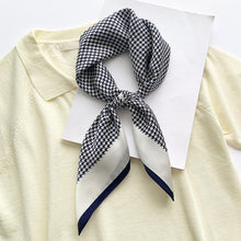 Load image into Gallery viewer, Sophie Houndstooth Imitation Silk Bandana Scarf - Serenity Handmade Jewelry
