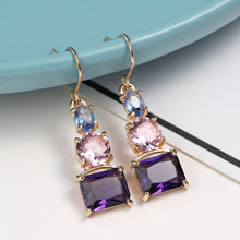 Load image into Gallery viewer, Tri Color Miranda Dangle Earrings - Serenity Handmade Jewelry
