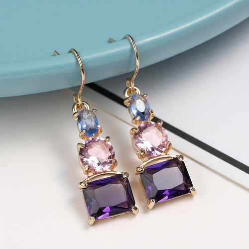 Tri Color Miranda Dangle Earrings - Serenity Handmade Jewelry
