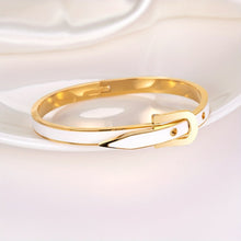 Load image into Gallery viewer, Valentina Horseshoe Buckle Belt Bracelet - Serenity Handmade Jewelry
