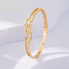 Load image into Gallery viewer, Willette 18K Gold Plated Bangle - Serenity Handmade Jewelry
